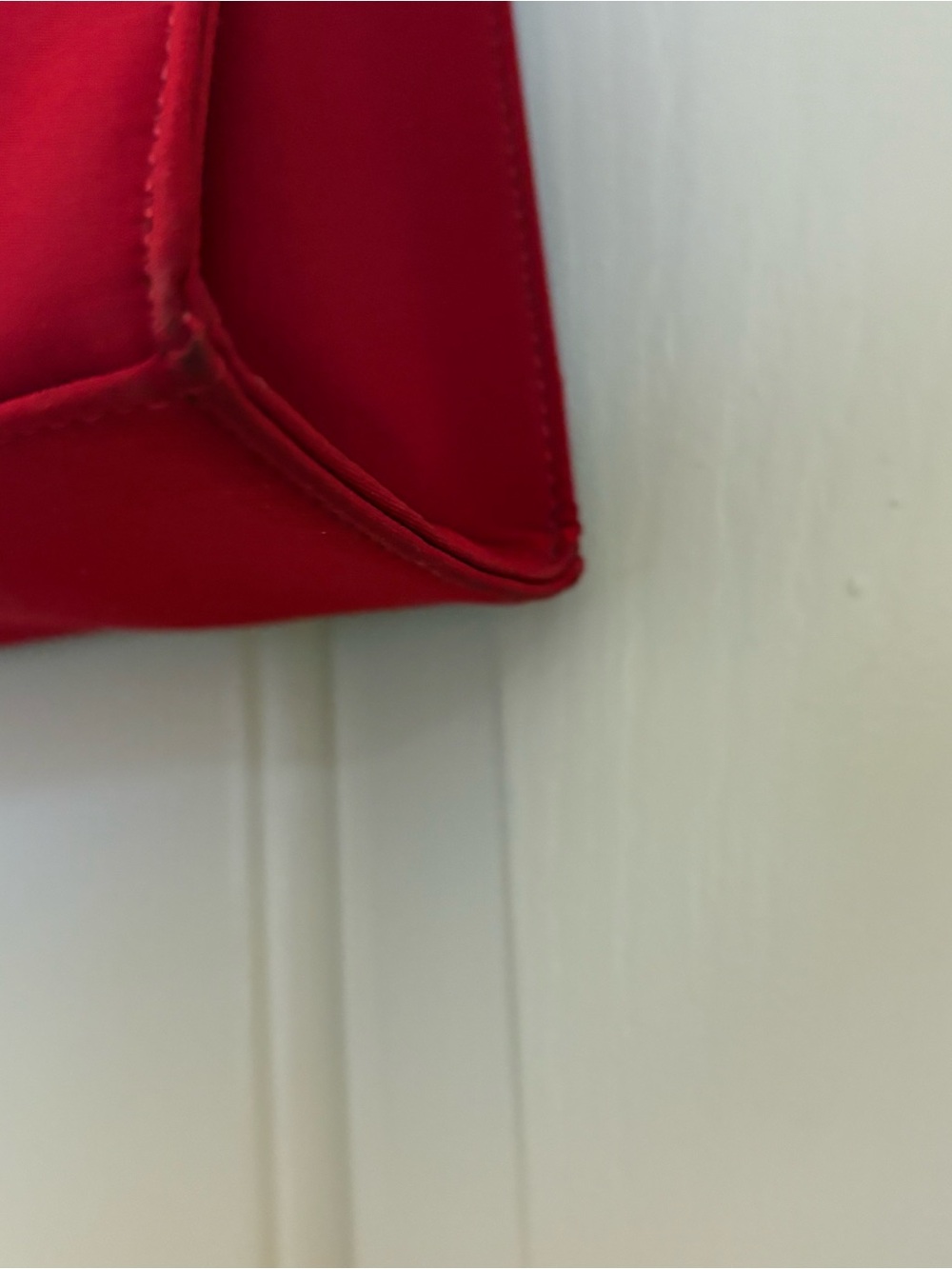 Y2K 90s Esprit Red Nylon Top Handle Shoulder Tote Bag Minimalist Retro Chic VTG - Picture 5 of 15